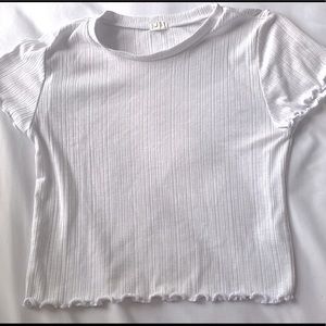 garage white crop top